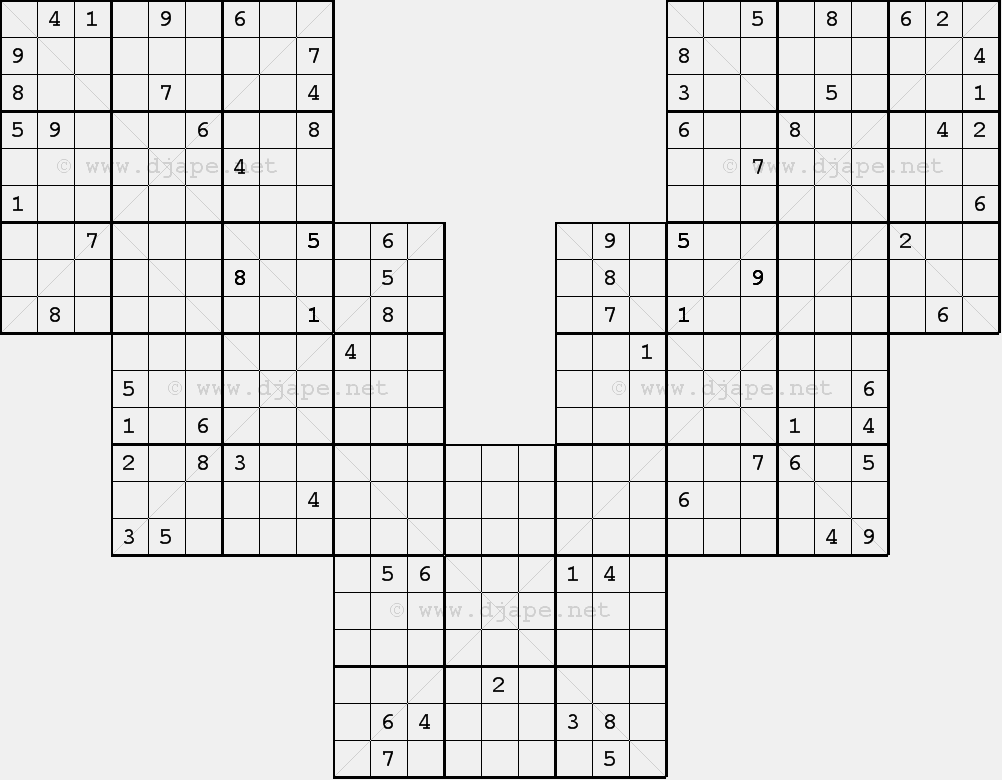 Diagonal Sudoku Wing X Sudoku Sudoku Printable Sudoku