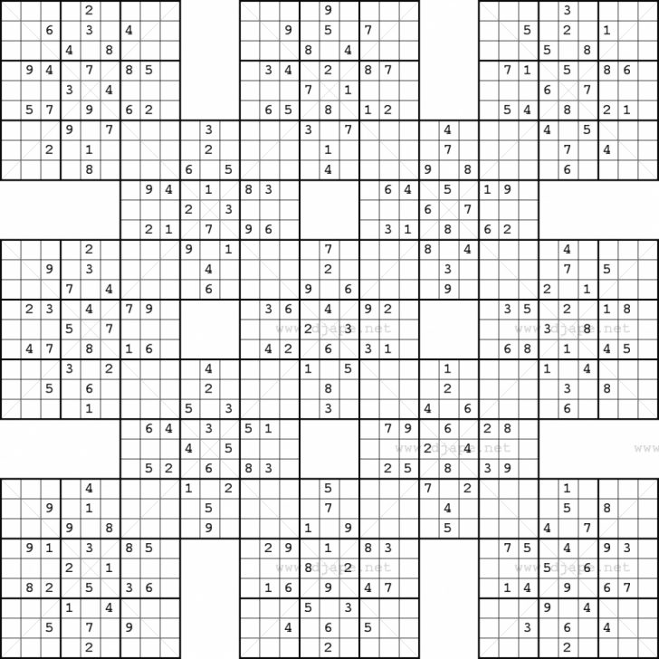 Double Harakiri Sudoku X Printable Super Sudoku