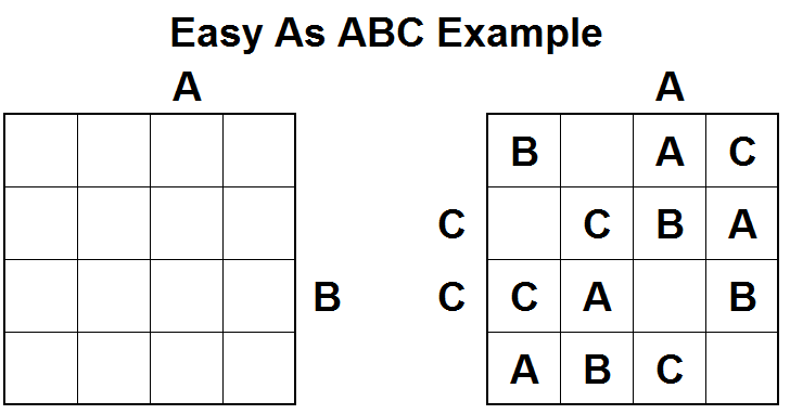 Easy As Abc Sudoku Printable