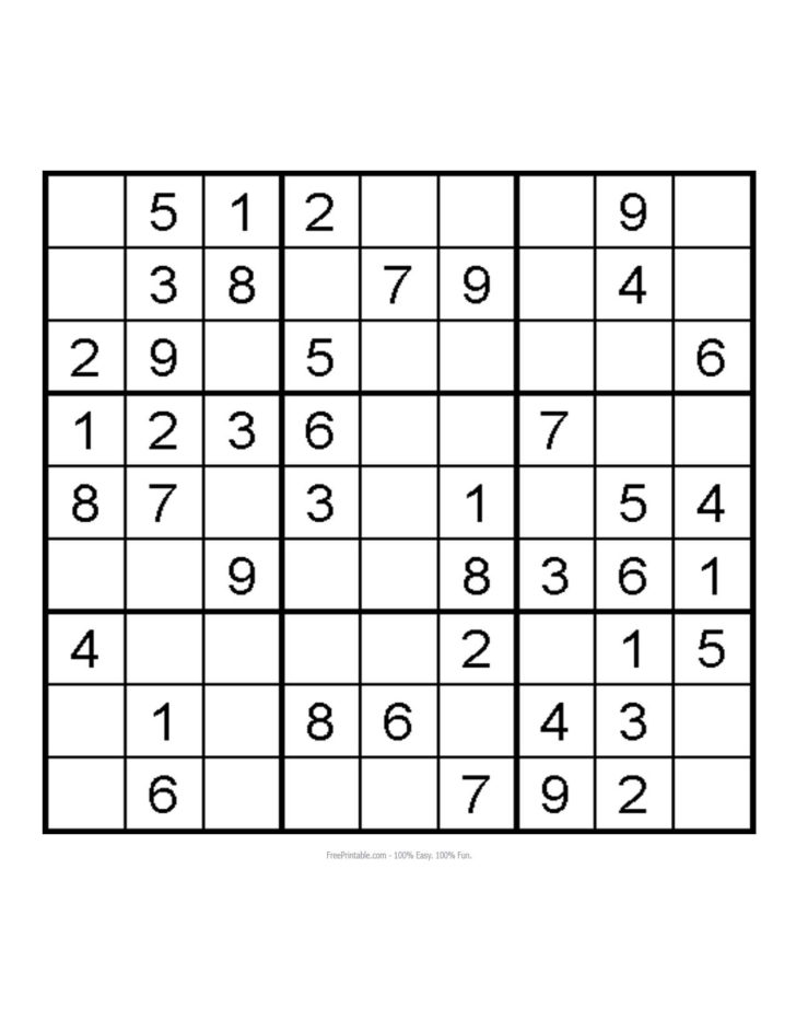 Sudoku Really Easy Printable