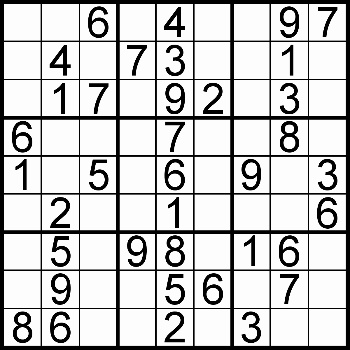 Very Very Easy Sudoku Printable