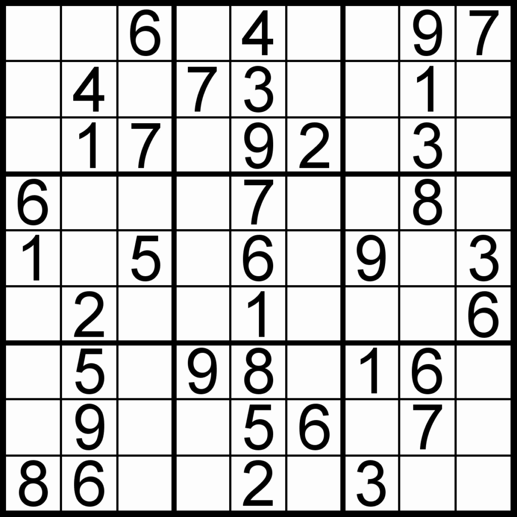 Easy Sudoku Printable Free Sudoku Printable