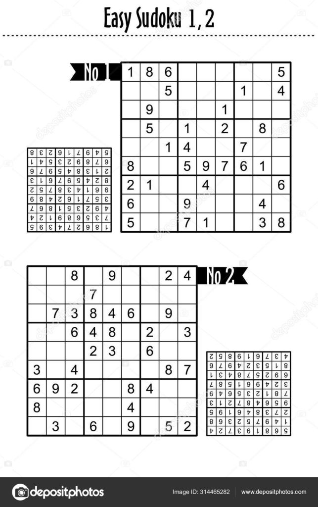 Easy Sudoku Puzzles Suitable Kids Beginners Just Relax