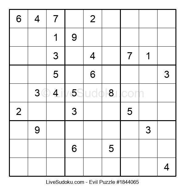 Evil Sudoku Online 1844065 Live Sudoku