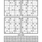 Four Sudoku Games With Answers Of Medium Level Set 27