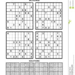 Four Sudoku Games With Answers Set 11 Stock Vector