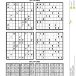 Four Sudoku Games With Answers Set 6 Stock Vector