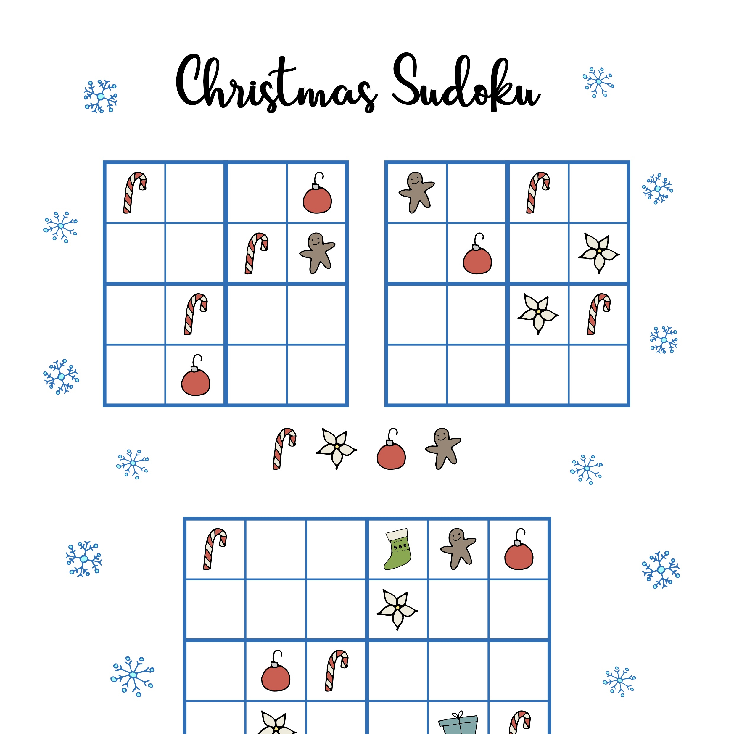 Christmas Picture Sudoku Printable