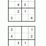 Free Kid Sudoku Puzzle Level 2 Page 4 Tableau