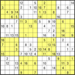 Free Printable 16X16 Sudoku Grid Sudoku Printable