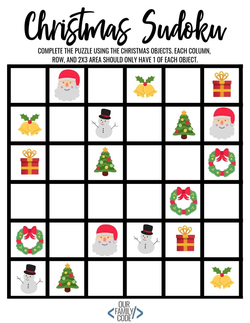 Holiday Sudoku Puzzles Printable