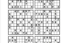 Free Printable Sudoku 6 Per Page