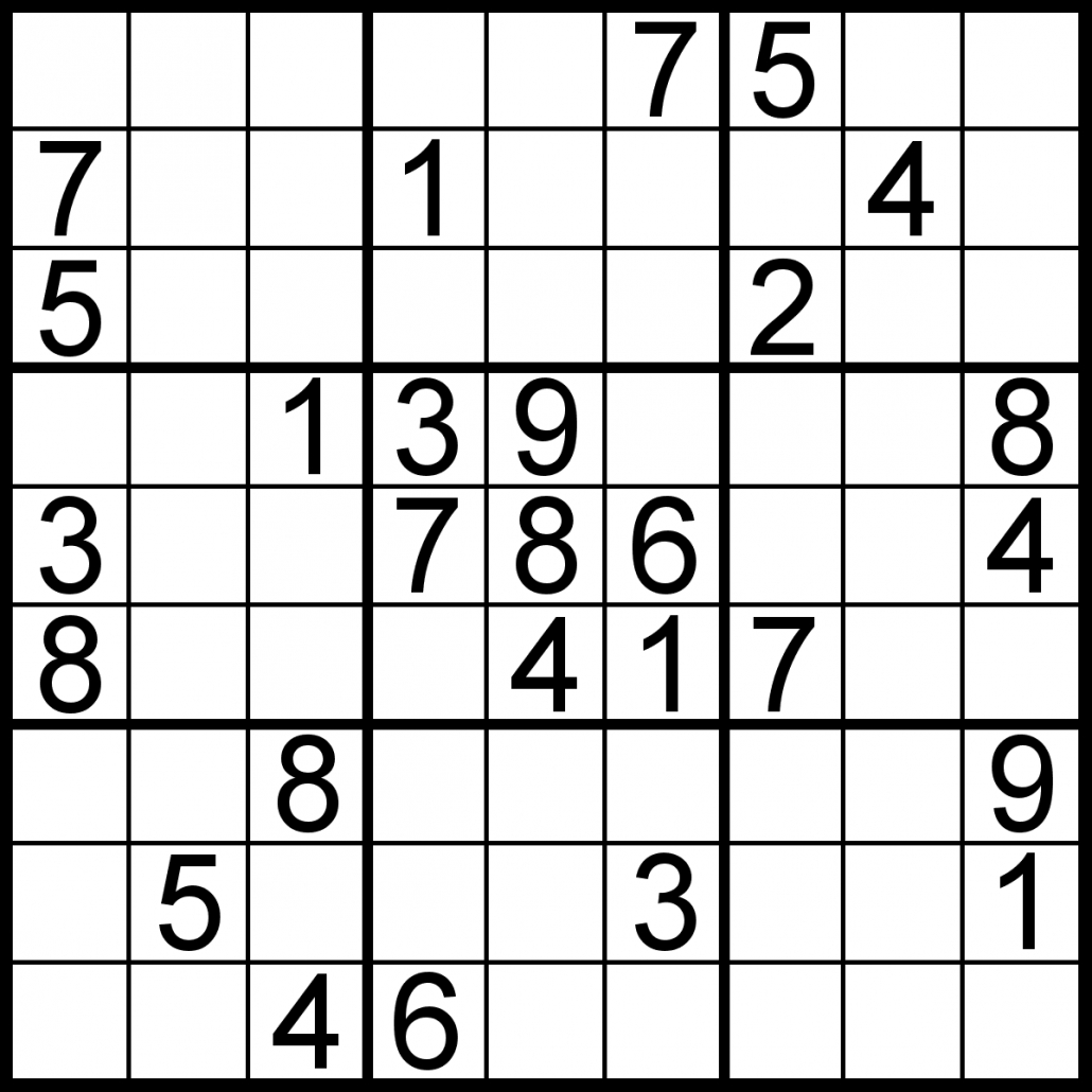 Sudoku With Notes Printable