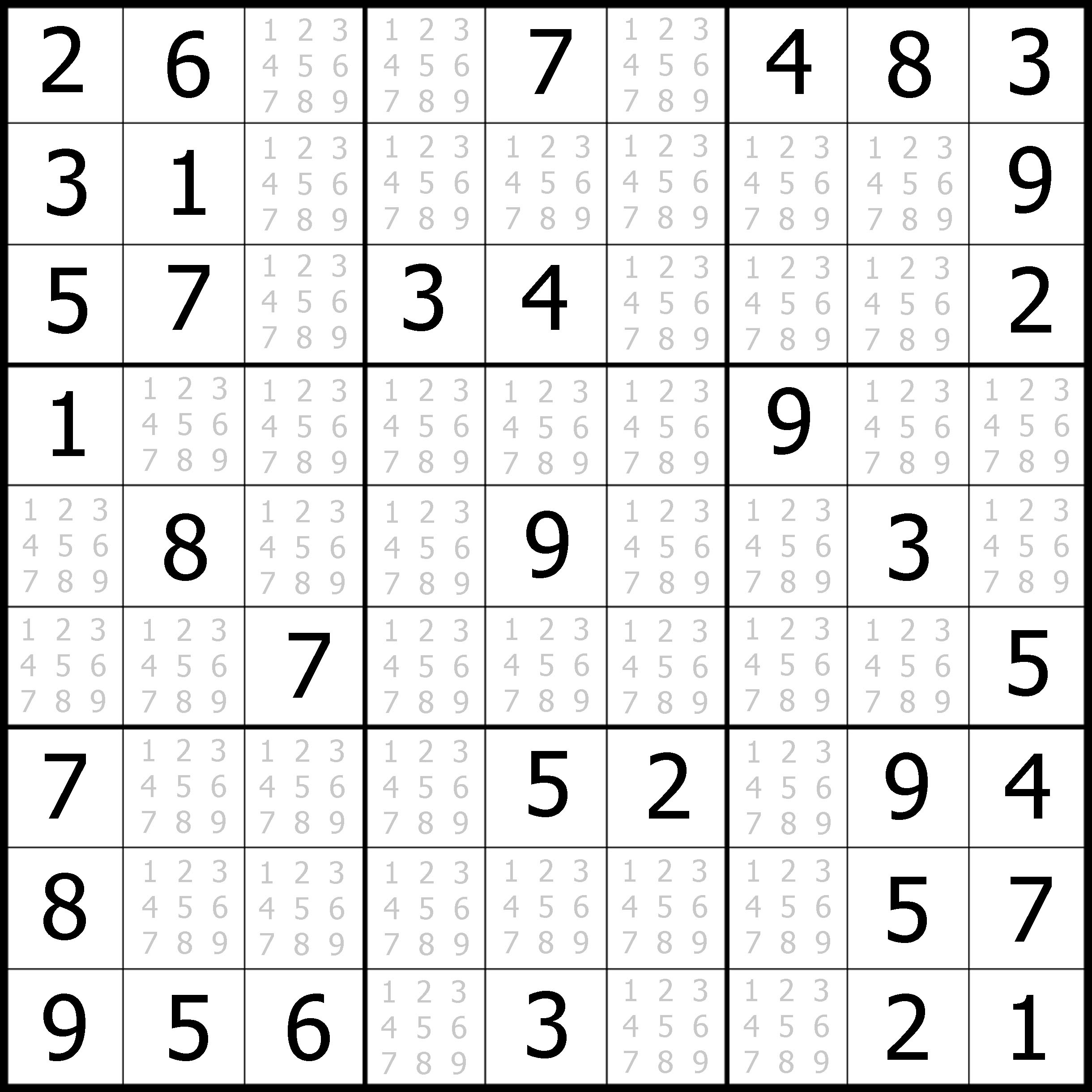 Printable Sudoku Super Easy With Answers