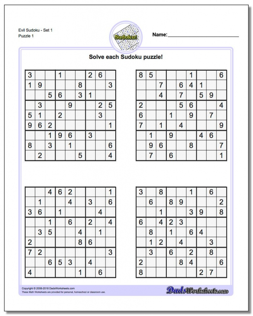 Sudoku 4x4 Printable With Answers