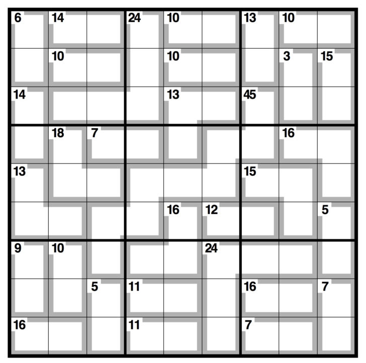 Printable Sum Sudoku Puzzles
