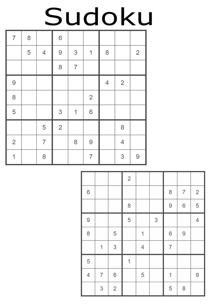 Printable Sudoku Teachers