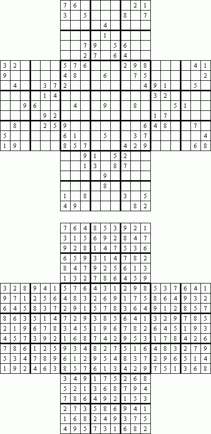 Cross Sudoku Printable