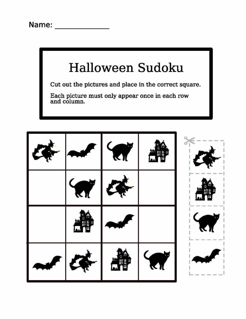 Halloween Easy Sudoku Free Printable Puzzle Games
