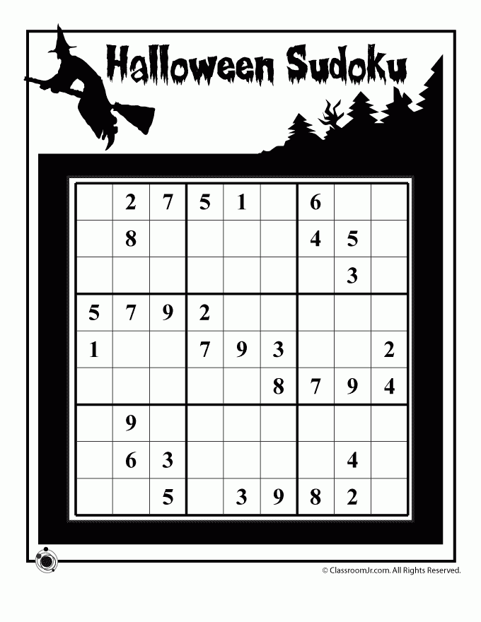 Free Halloween Sudoku Printable