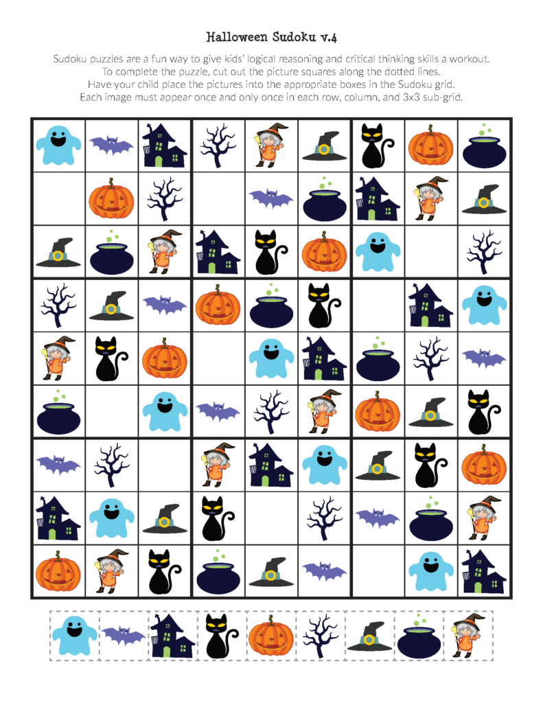 Halloween Sudoku Puzzles Gift Of Curiosity