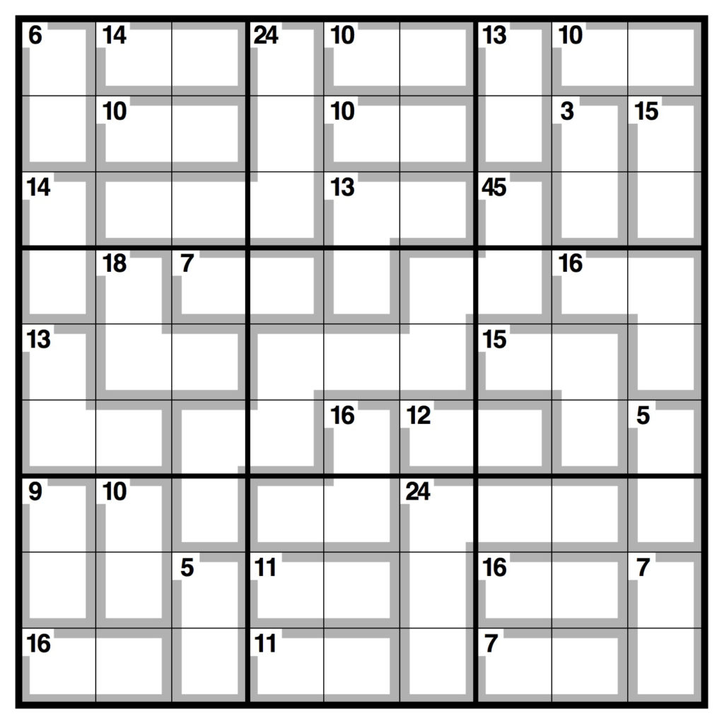 Hard Killer Sudoku Printable Sudoku Printable