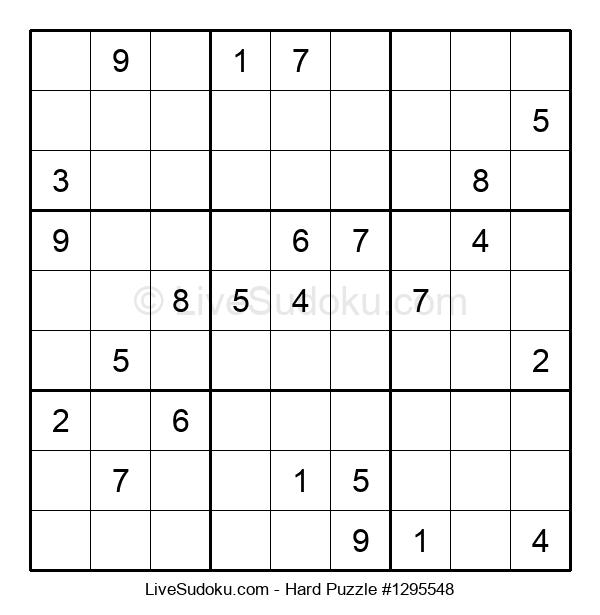 Hard Sudoku Online 1295548 Live Sudoku
