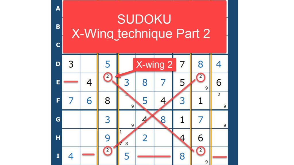 Hard Sudoku X Wing Technique Part2 YouTube