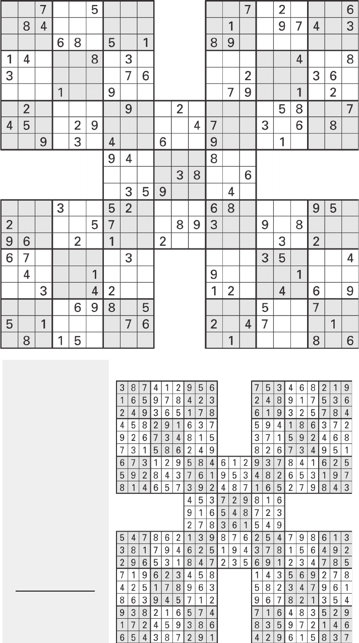 Free Printable Sudoku High-five Puzzles