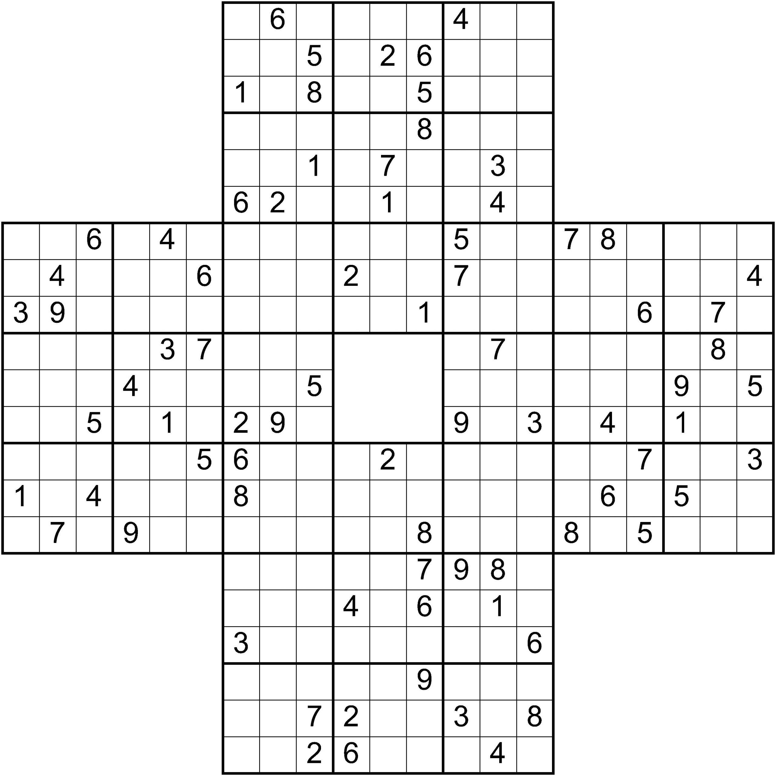 Free Hyper Sudoku Puzzles Printable