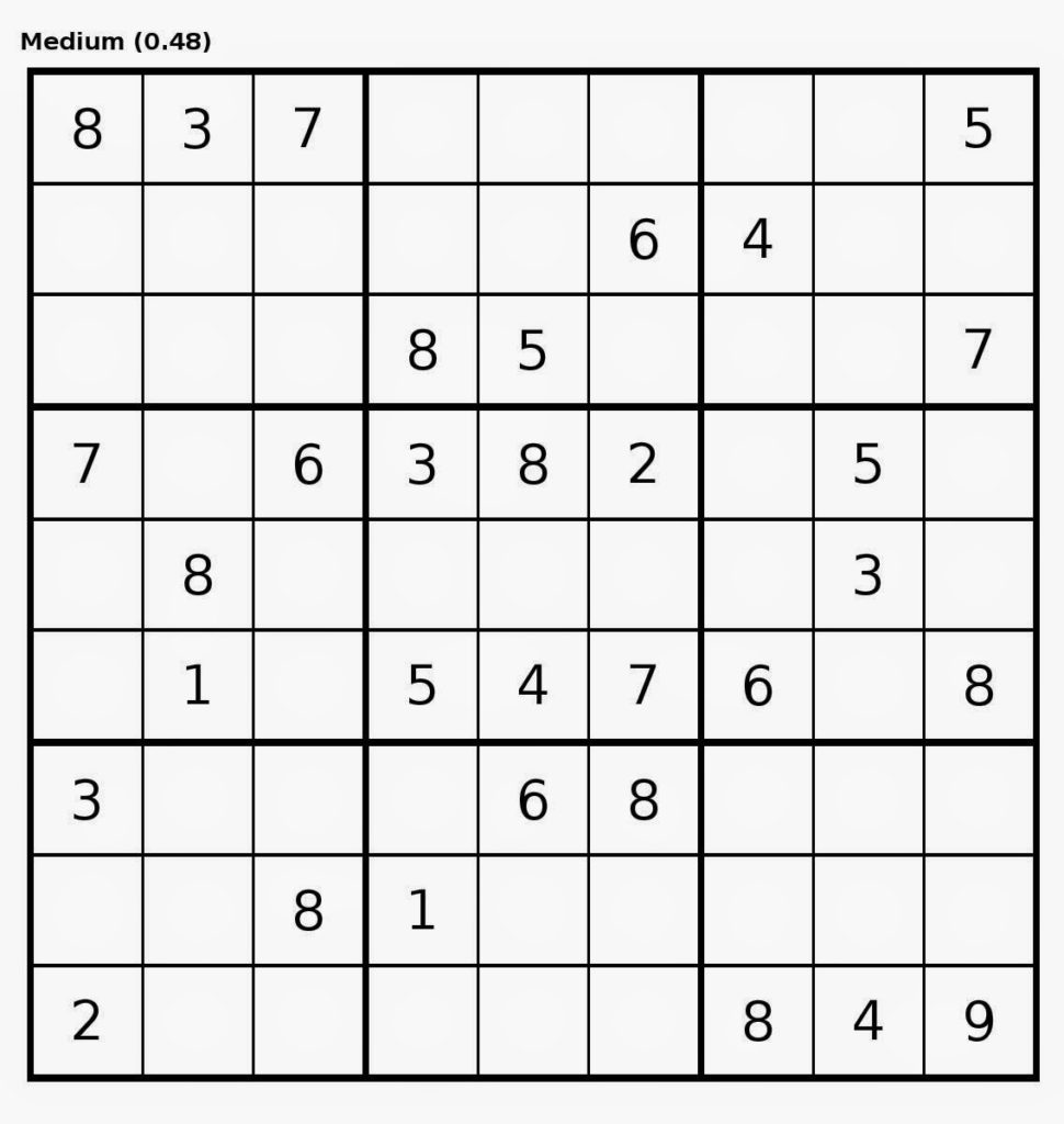 Imprimir Sudoku Medium Sudoku 21 30