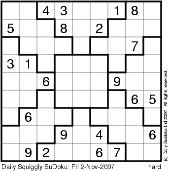 Sudoku Squiggly Printable