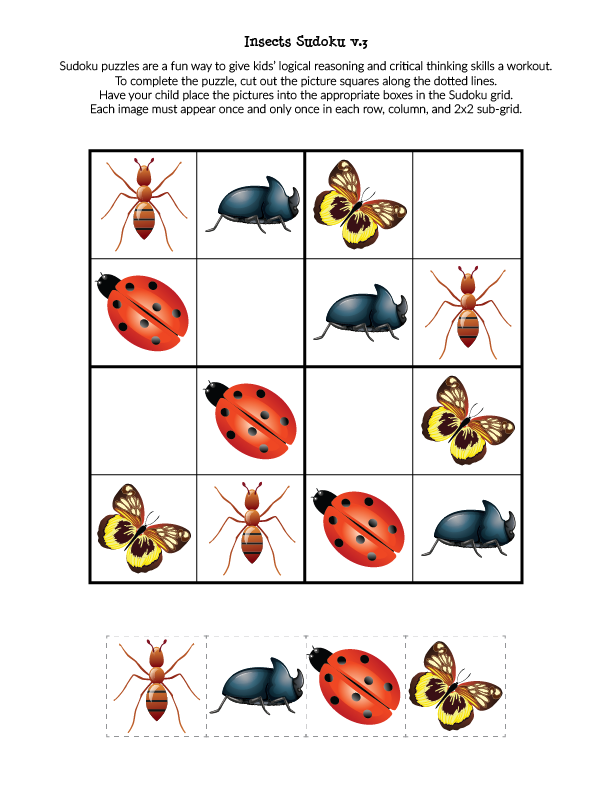 Http Www.giftofcuriosity.com Insect-sudoku-puzzles-free-printables