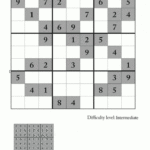 Intermediate Sudoku Puzzle 3 Printable Advanced Sudoku