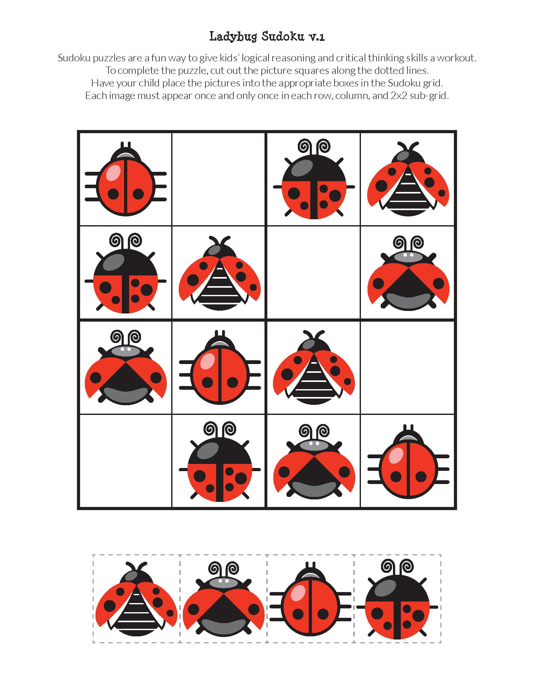 Preschool Sudoku Printable