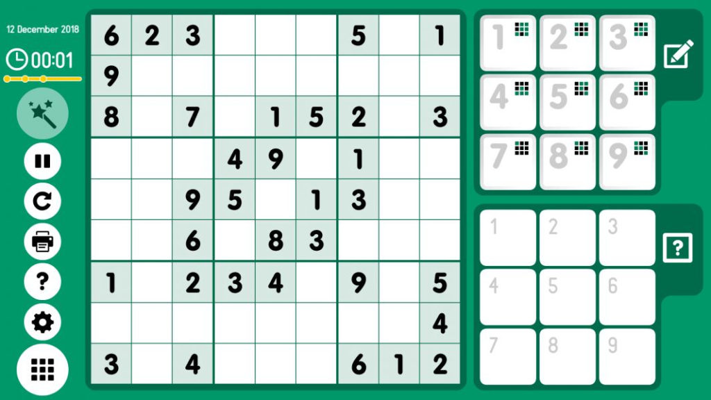 Level 2018 12 12 Free Online Sudoku Game Daily Sudoku