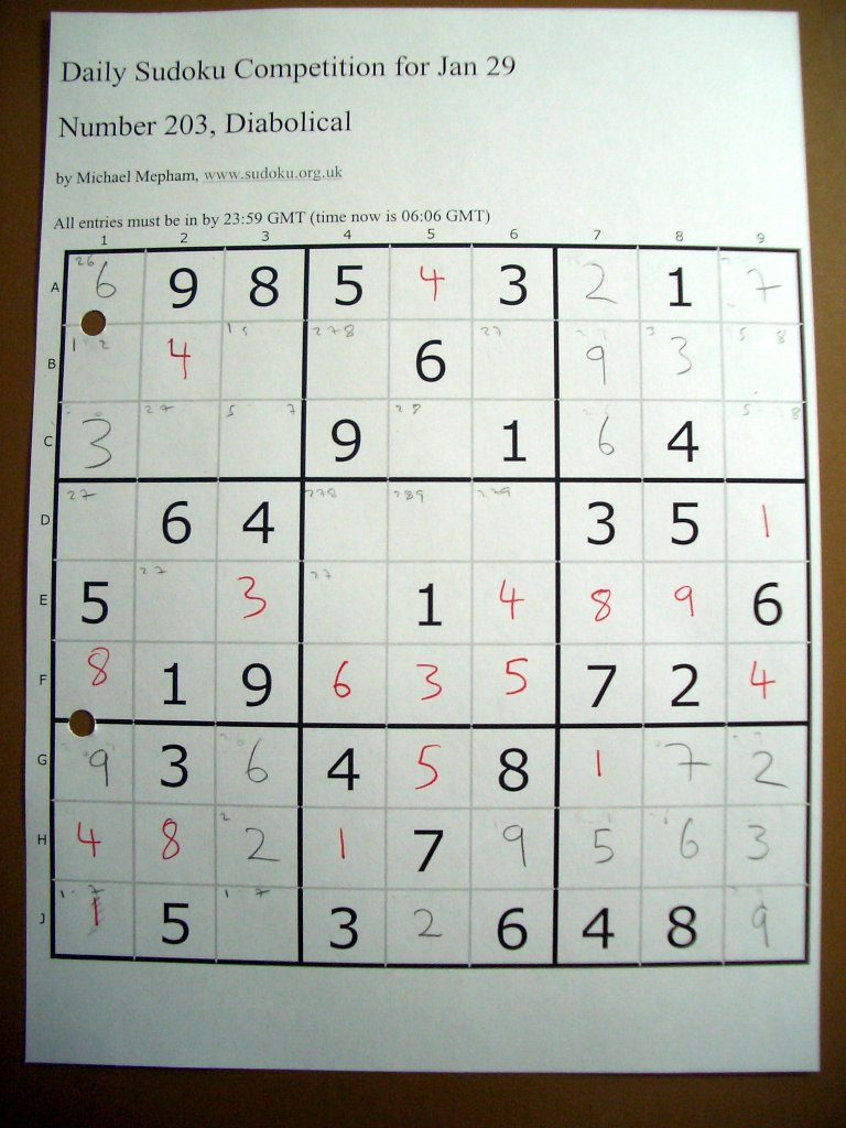 Printable Sudoku Diabolic