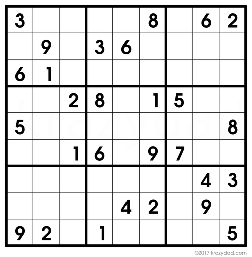 Sudoku Puzzles Printables Fat Daddy