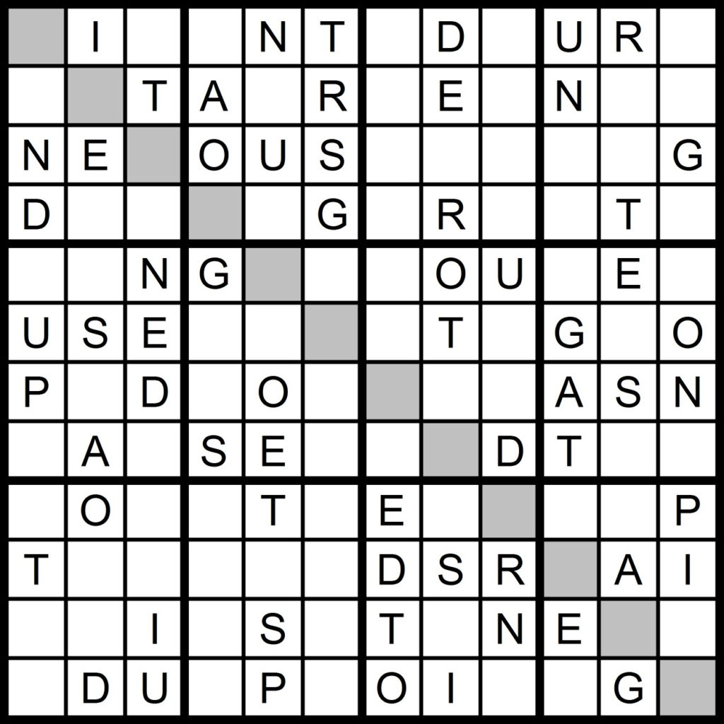 Magic Word Square Sunday Challenge New Word Sudoku