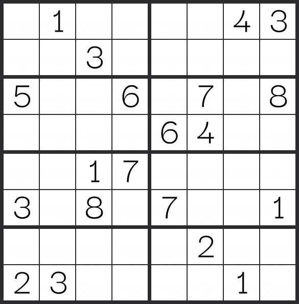 Mini Sudoku 6x6 Printable