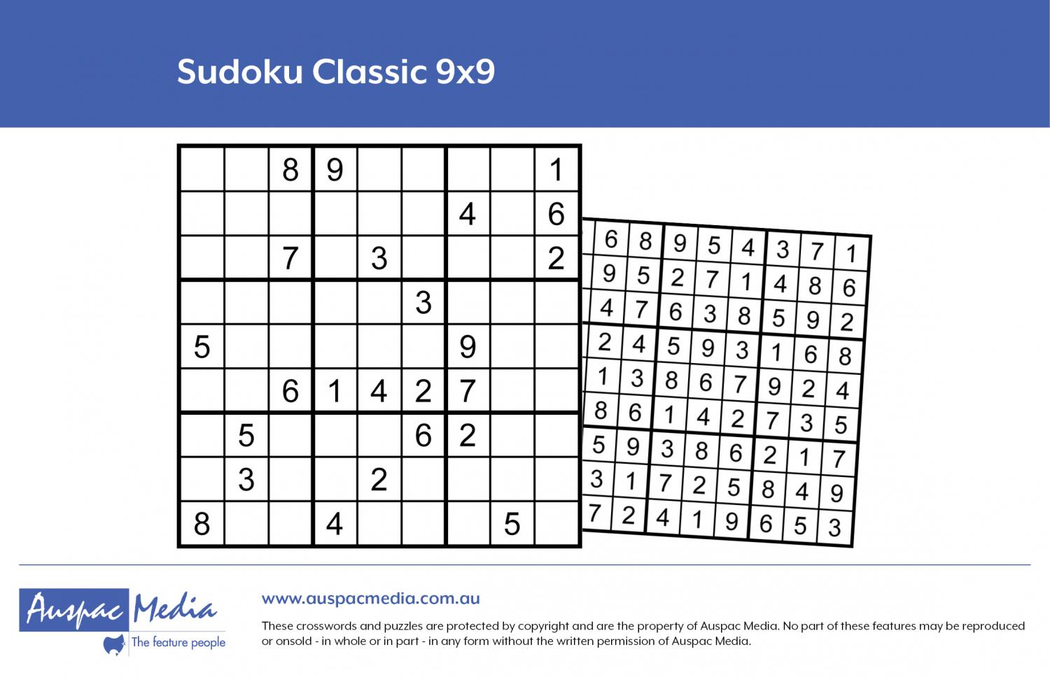 Number Crunching Sudoku Printable