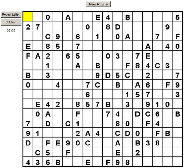 Printable Sudoku Puzzles With Numbers And Letters