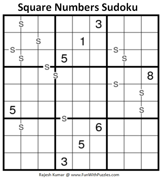 Printable One Square Sudoku