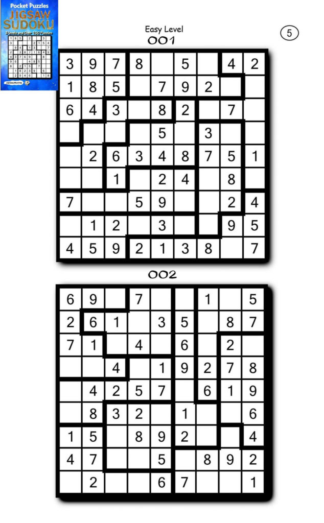 Pocket Puzzles Jigsaw Sudoku 3 Levels Easy Medium And