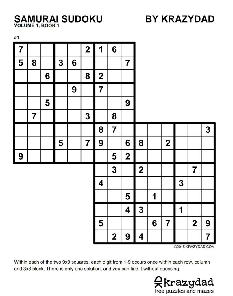 Print Free Sudoku Krazydad Dspecialone