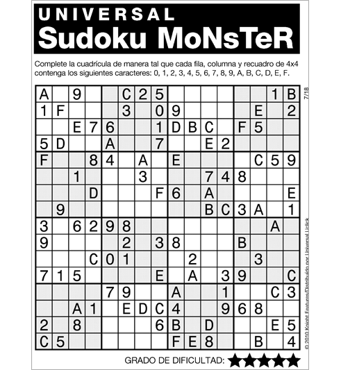 Printable 16×16 Sudoku With Letters And Numberss