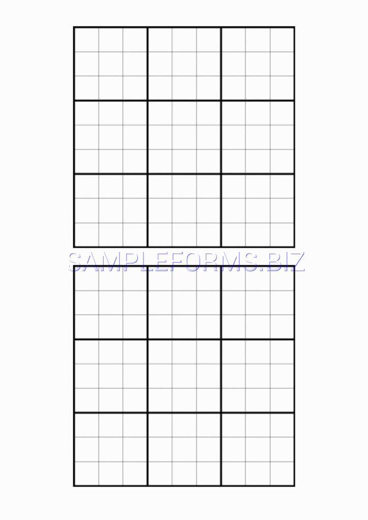 Printable Blank Sudoku Grid PDF Sudoku Printable