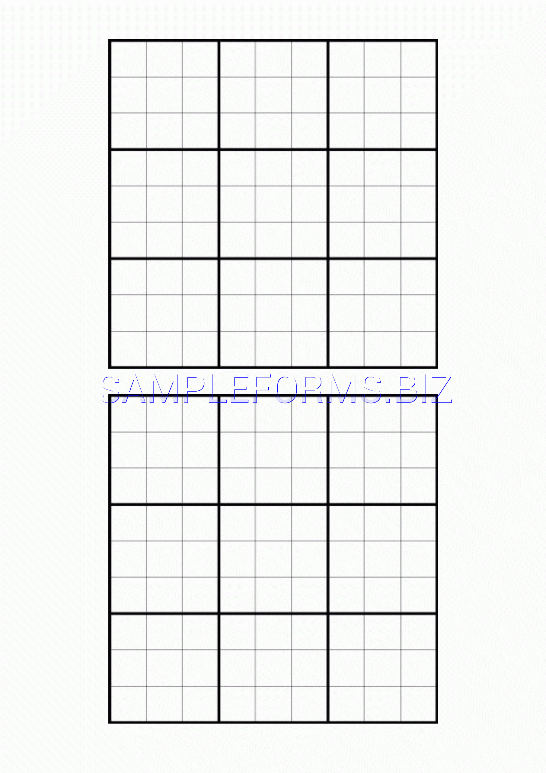 Printable Empty Sudoku