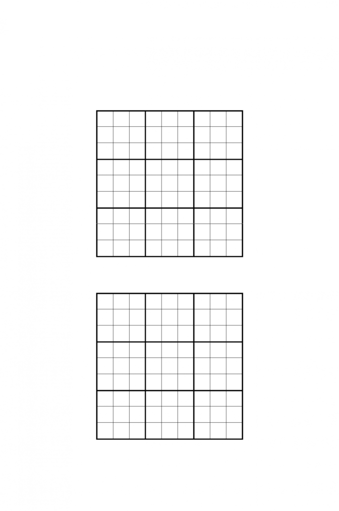 Printable Blank Sudoku Puzzle Grids Sudoku Printable