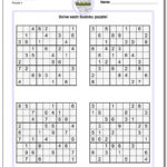 Printable Combination Sudoku Printable Sudoku Free
